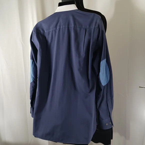 PAUL FREDRICK Cashmere & Cotton "Flannel" Button Down Shirt w/ Elbow Patches EUC - Picture 6 of 7